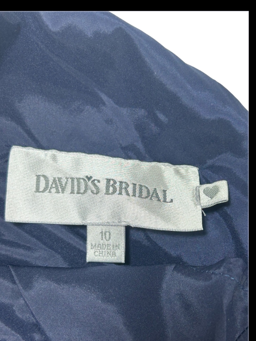 David's Bridal Marine‎ Satin Ruched Mermaid Gown F15652 Size 10 - Picture 6 of 8